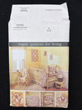 2001 Vogue 7245 Sewing Pattern - Baby Room Accessories FACTORY FOLDED