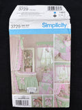 2007 Simplicity 3729 Sewing Pattern - Nursery Accessories FACTORY FOLDED