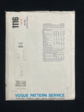 1970s Vogue 1116 Sewing Pattern - Adult Dress FACTORY FOLDED