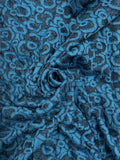 Polyester Knit - Blue and Black