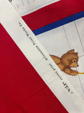 1 YD Quilting Cotton Panel Vintage - Child Growth Chart with Teddy Bears