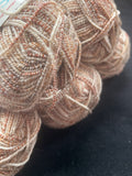 Yarn Cotton/Wool/Nylon - "Taffy" Variegated Warm Beiges and Browns