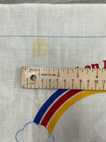 1 YD Quilting Cotton Panel Vintage - Child Growth Chart with Teddy Bears