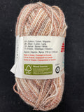 Yarn Cotton/Wool/Nylon - "Taffy" Variegated Warm Beiges and Browns