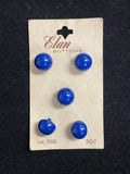 Buttons Plastic Set of 5 or 6 Vintage - Aqua, Red or Blue