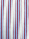 1 YD Lycra Printed Stripes - White with Red and Blue