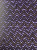 1 7/8 YD Nylon Stretch Knit - Purples, Brown and Black Zig-Zags