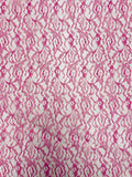 3 YD Nylon Floral Lace - Fuchsia