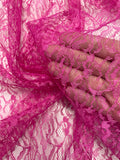 3 YD Nylon Floral Lace - Fuchsia