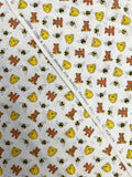 4 3/8 YD Quilting Cotton - Bears, Bees and Hives on White