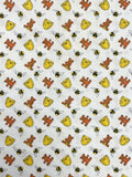 4 3/8 YD Quilting Cotton - Bears, Bees and Hives on White