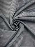 2 1/4 YD Polyester Lining - Gray with Self Stripe