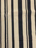 3 3/4 YD Rayon/Poly Blend Printed Stripe - Beige and Black