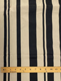 3 3/4 YD Rayon/Poly Blend Printed Stripe - Beige and Black