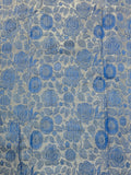 Rayon Floral Jacquard Vintage - Blue and White