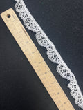 4 YD Polyester Gathered Lace - White