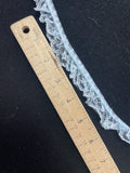 6 1/3 YD Polyester Floral Gathered Lace - Light Blue