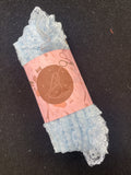 6 1/3 YD Polyester Floral Gathered Lace - Light Blue