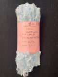 6 1/3 YD Polyester Floral Gathered Lace - Light Blue