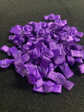 Polyester Satin Ribbon Roses - Royal Purple