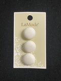 Buttons Plastic Set of 3 - Textured White