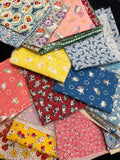 Quilting Cotton Mystery Scrap Remnant Bundle - Vintage and Reproduction Prints 1 POUND