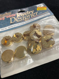 Button Covers Metal Set of 12 - Brass