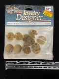 Button Covers Metal Set of 12 - Brass