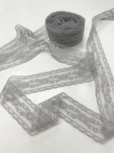 10 YD Synthetic Flat Lace - Gray