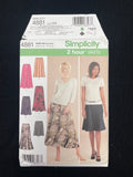 2004 Simplicity 4881 Sewing Pattern - Skirts FACTORY FOLDED