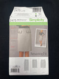 2009 Simplicity 2475 Sewing Pattern - Skirts FACTORY FOLDED