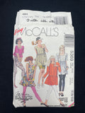 1991 McCall's 5369 Sewing Pattern - Knit Top, Tunic, Leggings and Shorts FACTORY FOLDED
