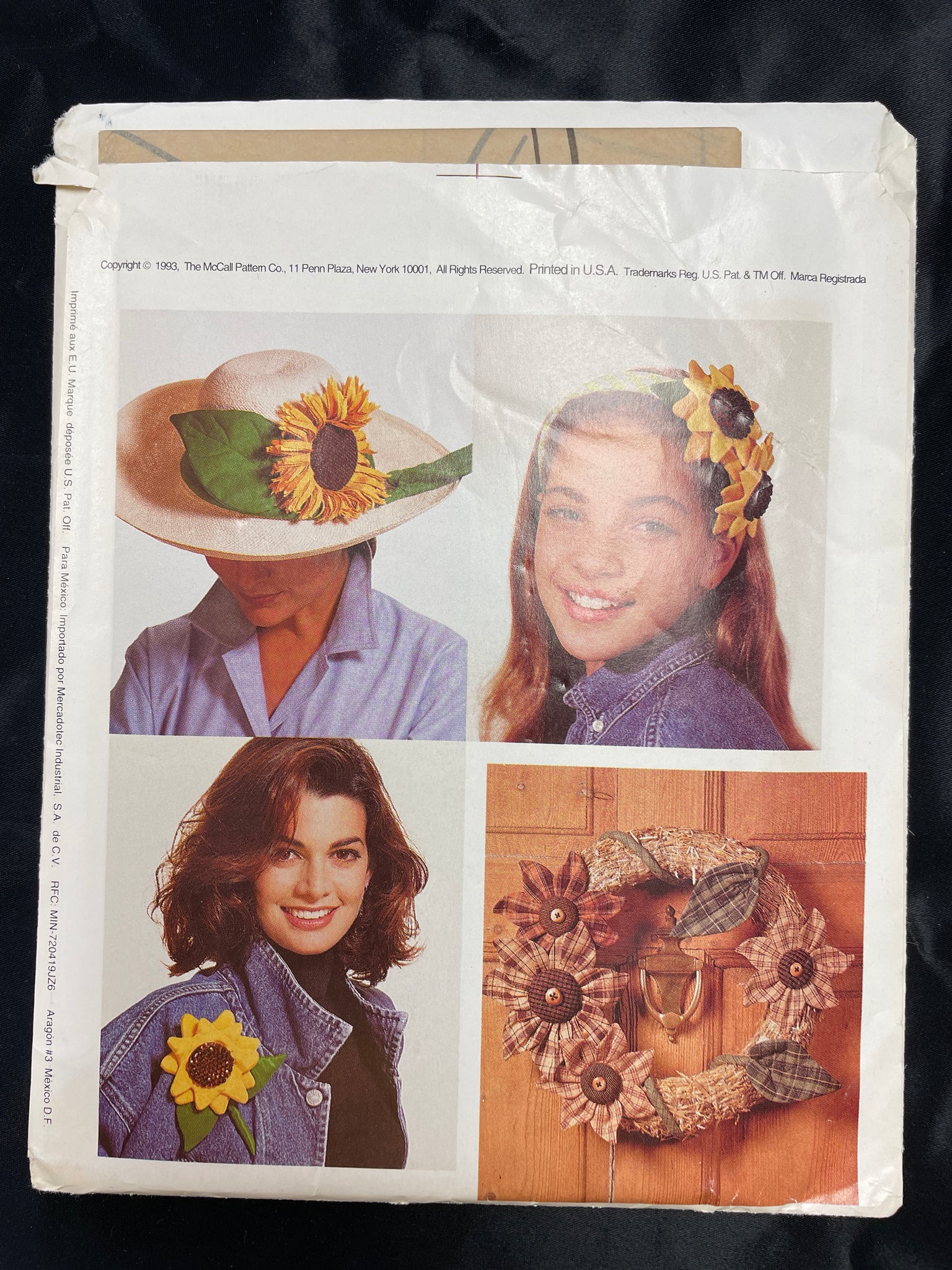1993 McCall's 443 Pattern - Sunflower Arts and Crafts FACTORY FOLDED
