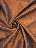 Nylon Iridescent Crinkle Taffeta - Burnt Orange