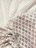 Nylon Stretch Mesh - Light Beige Lattice