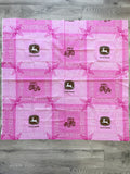 1 1/8 YD Quilting Cotton Panel - Pink Bandana John Deere