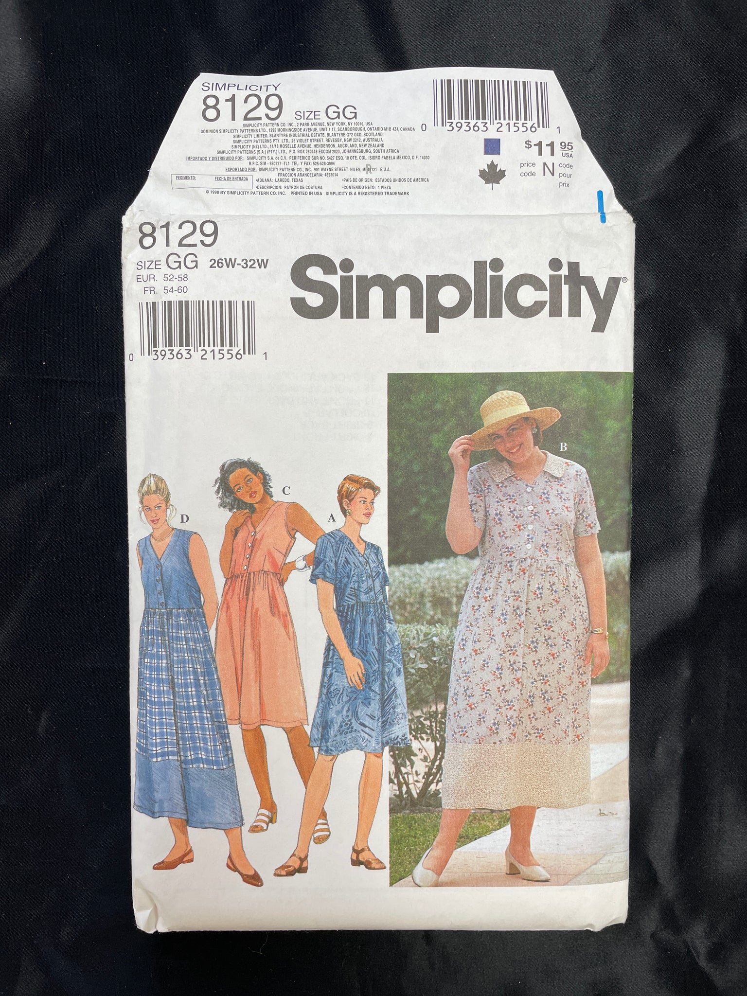 1998 Simplicity 8129 Pattern - Dress FACTORY FOLDED