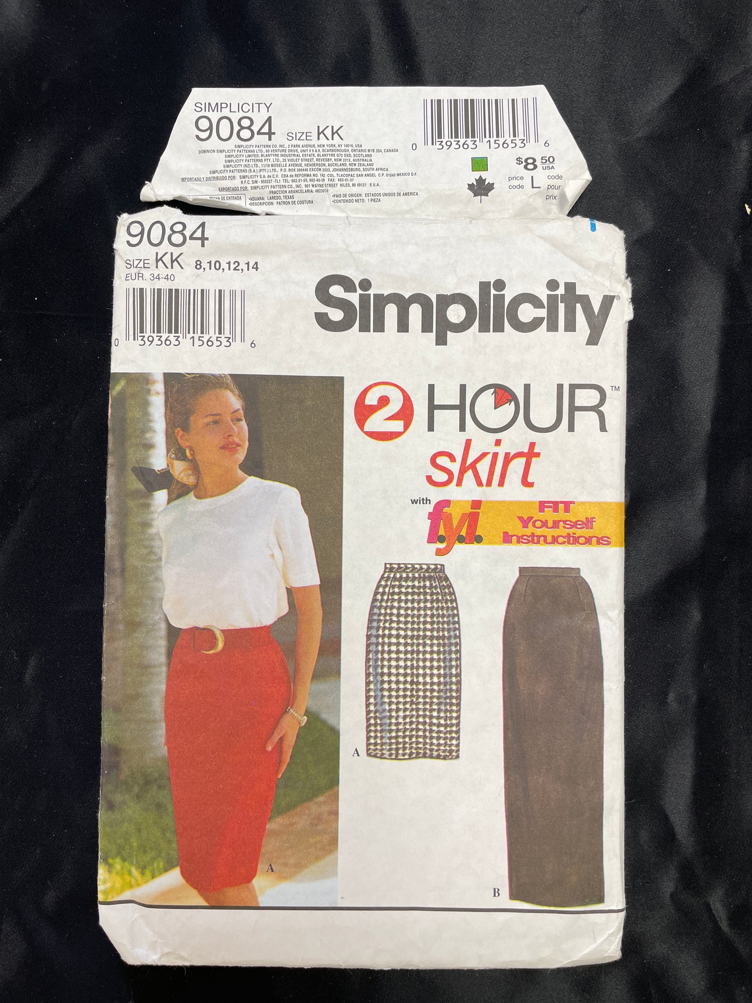 1996 Simplicity 9084 Pattern - Skirt