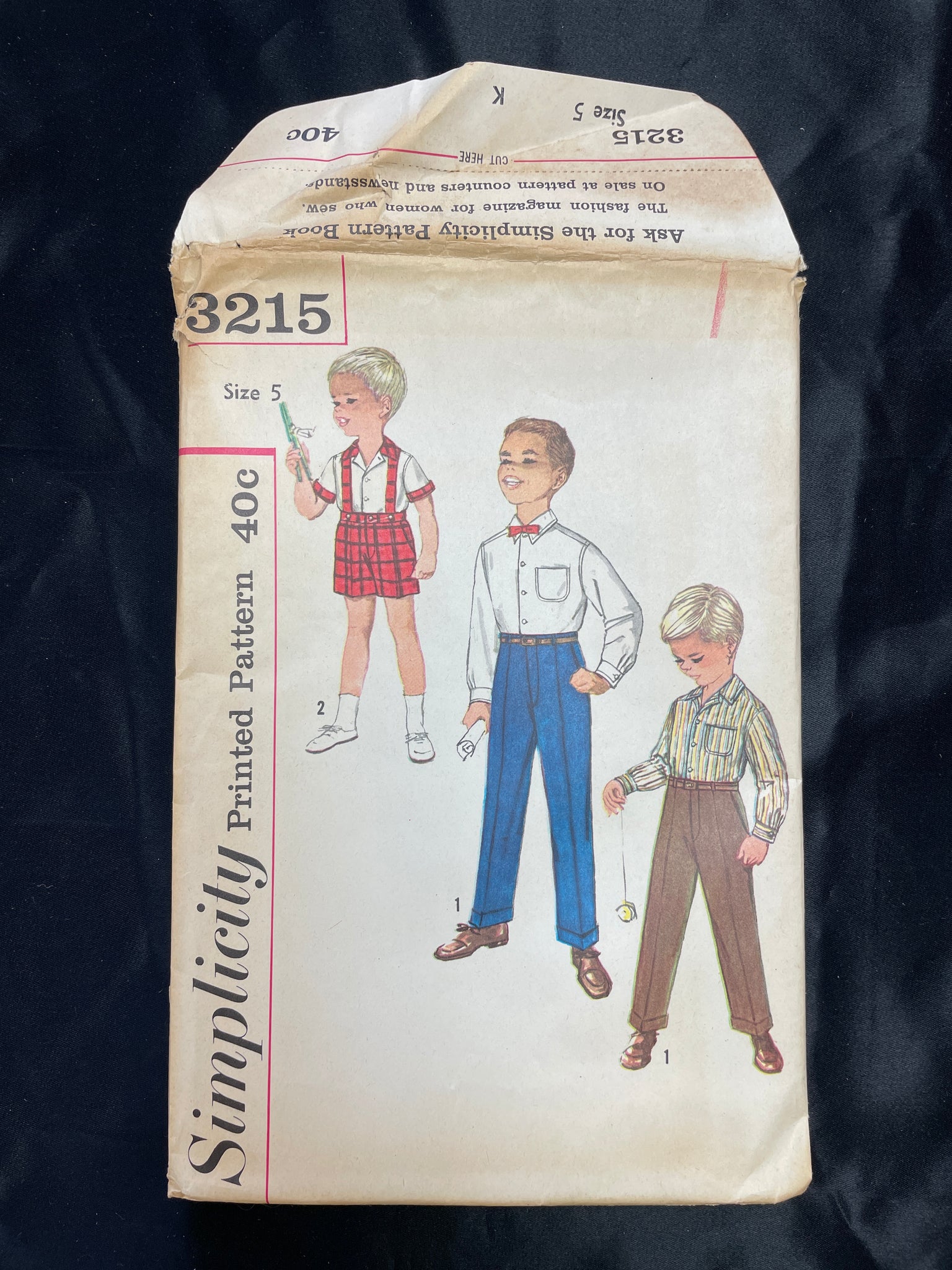1950's Simplicity 3215 Pattern - Child's Shirt, Shorts and Pants FACTORY FOLDED
