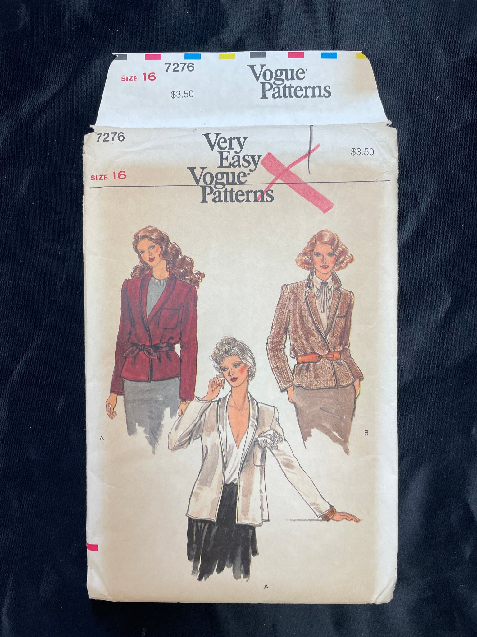 1980's Vogue 7276 Pattern - Jacket