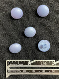 Buttons Plastic Set of 5 Vintage - Matte Blue Domes