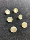 Buttons Plastic Set of 7 Vintage - Pearlescent Off White