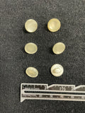 Buttons Plastic Set of 7 Vintage - Pearlescent Off White