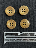 Buttons Plastic Set of 4 Vintage - Faux Coconut