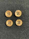 Buttons Plastic Set of 4 Vintage - Faux Coconut
