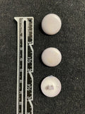 Buttons Plastic Set of 3 Vintage - Gray