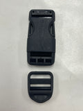 Plastic Parachute Buckle 1" with Tension Lock - Black