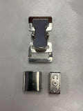 Metal Lever Buckle, Keeper and Lever Lock 3/4" - Silver-Toned