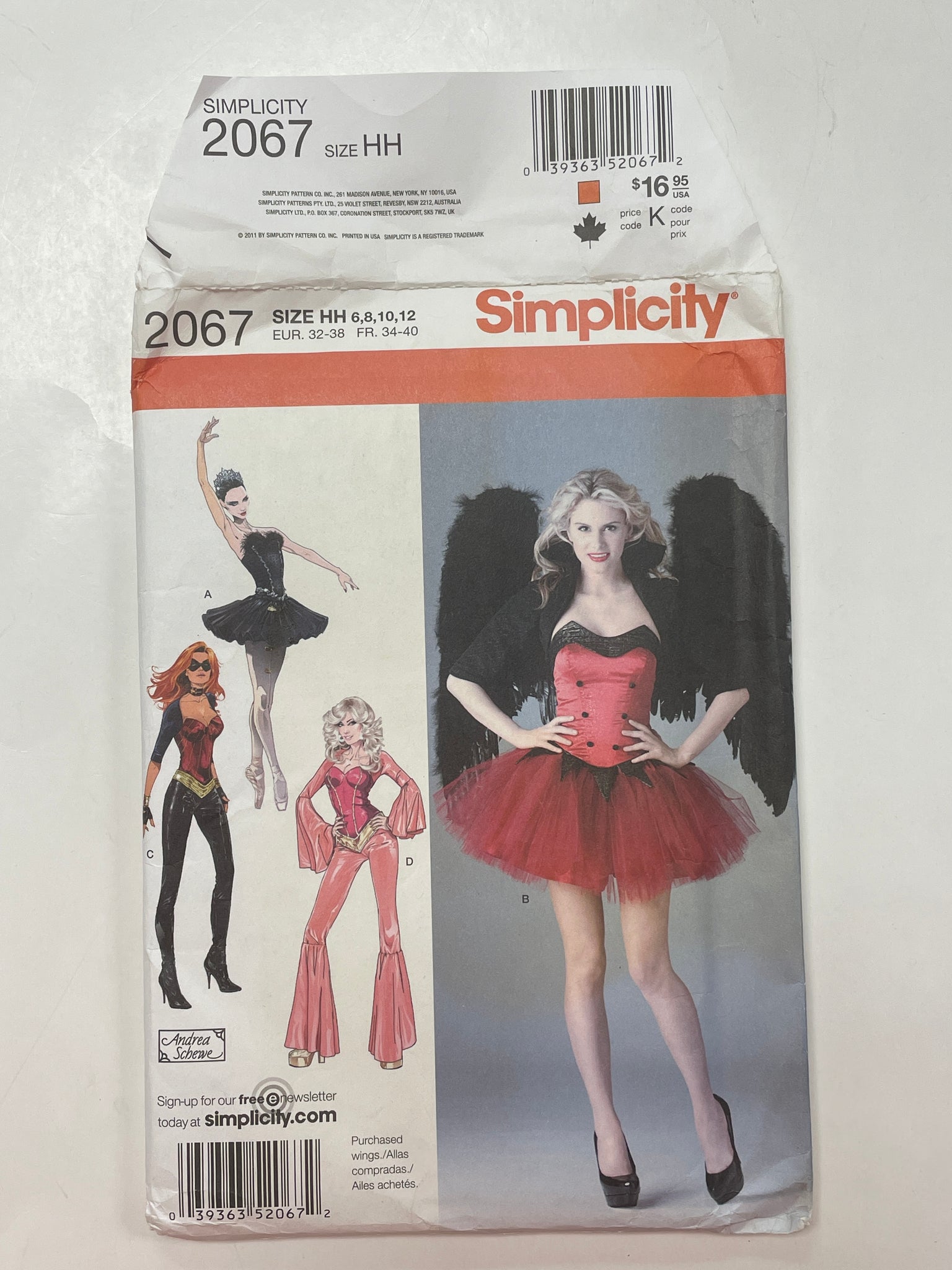 2011 Simplicity 2067 Sewing Pattern - Costume Bodice, Skirt and Pants FACTORY FOLDED