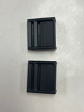 Plastic Lock Lever Buckle 1" Set of 2 - Black